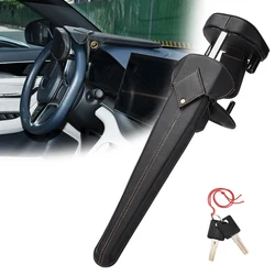 Steering Wheel Lock Anti-Theft Device Wheel Lock Retractable Double Hooks Car Lock Universal Fit for Auto/SUV/Van/Truck