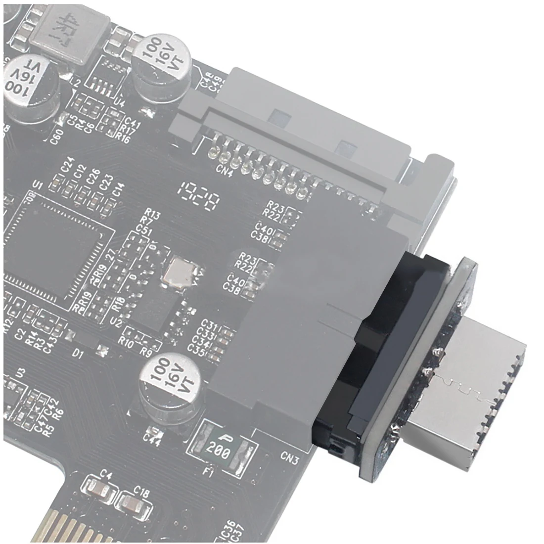 20pin to 19pin Converter USB 3.0 Internal Header to USB 3.1/3.2 Type C Front Type E Adapter for PC Motherboard Connector Riser