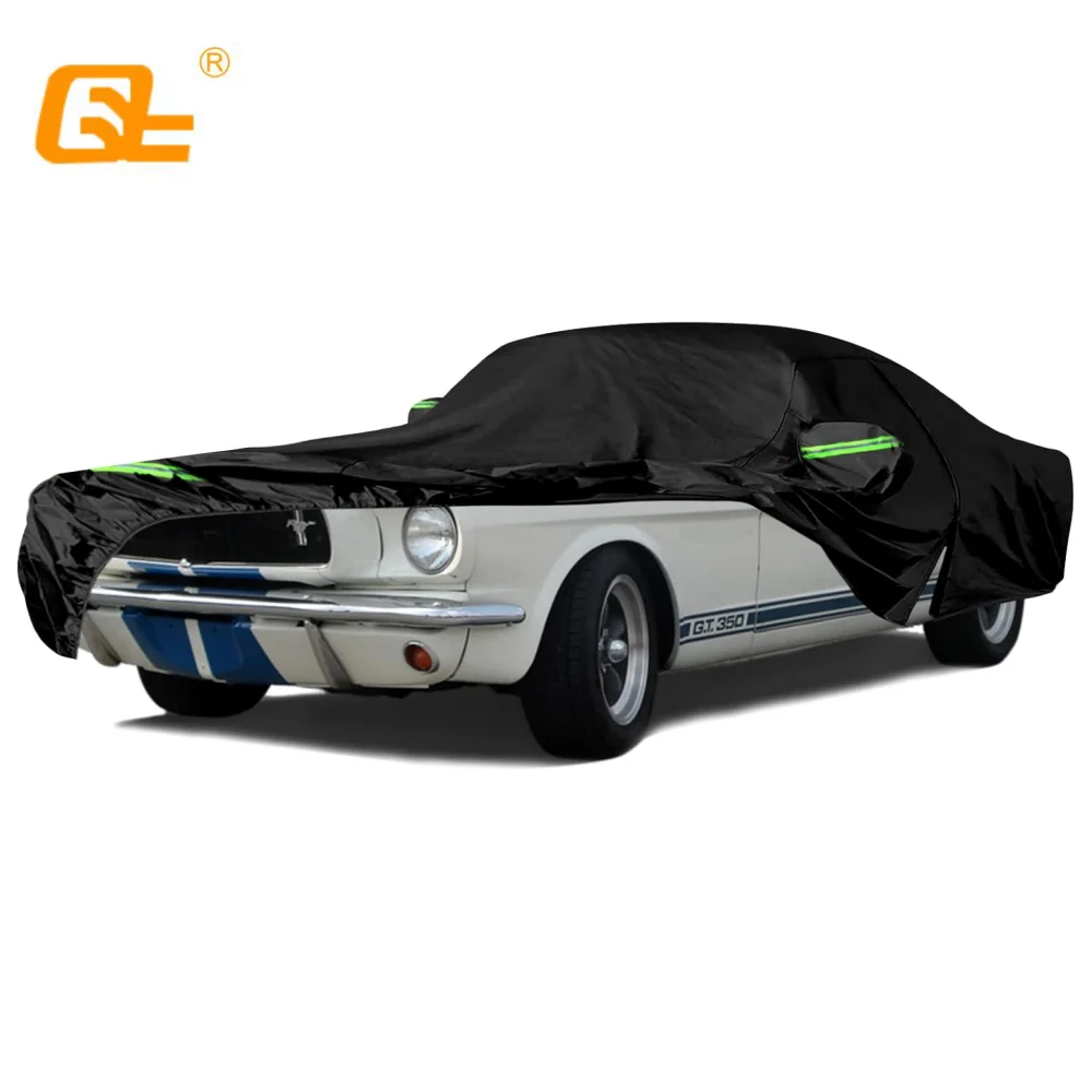 Outdoor Waterproof Car Covers Custom Fit for 1964-1978 Ford Mustang With Zipper Door Snow Rain Dust Hail All Weather Protection