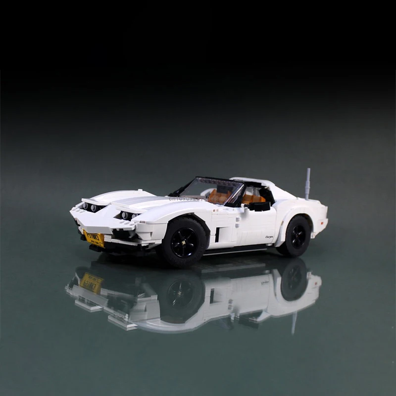 Technical Retro Porscheed 10295 MOC Change Chevroleted Corvette C3 Sports Car Building Block Model  Bricks Toys for Kids Gifts