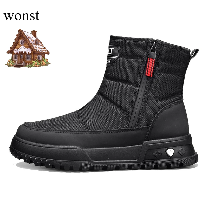 Wonst Men's Winter Waterproof Insulated Shell Warm Inner Comfortable Outdoor Snow Boots Winter Boots for Men Women Cotton Shoes