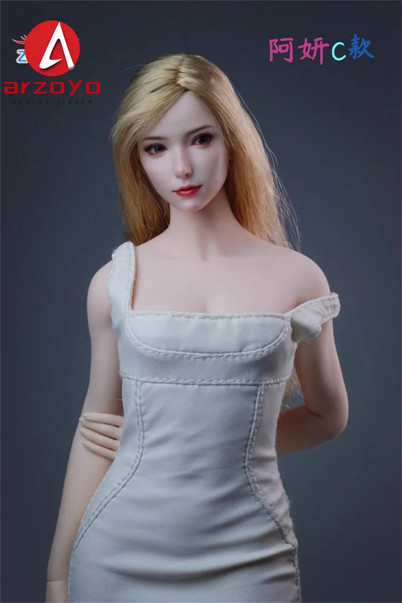 Z6TOYS ZC018 1/6 Scale Asian Beauty Ayan Movable Eyes Head Carving Model Fit 12'' Female Soldier Action Figure Body