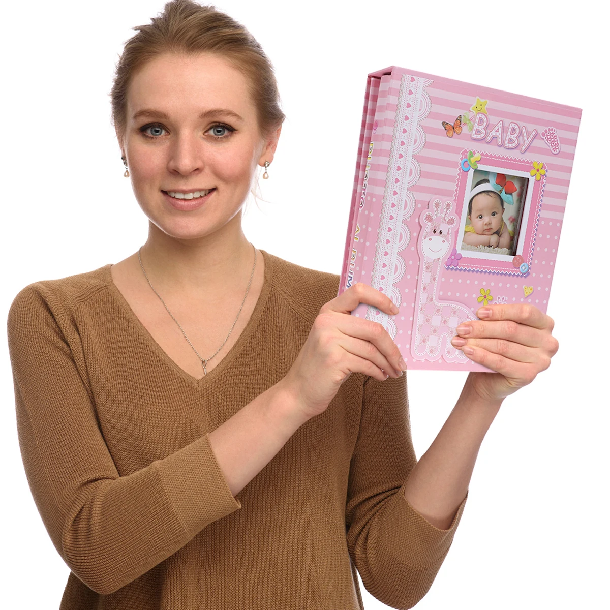 

Children Growth Memorial Photo Album 6 Inch Baby Storage Albums for Pictures Transparent Pages Frame