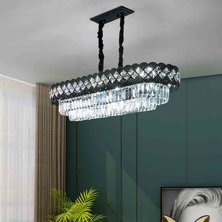 Light luxury, crystal, chandelier, postmodern, strip, restaurant