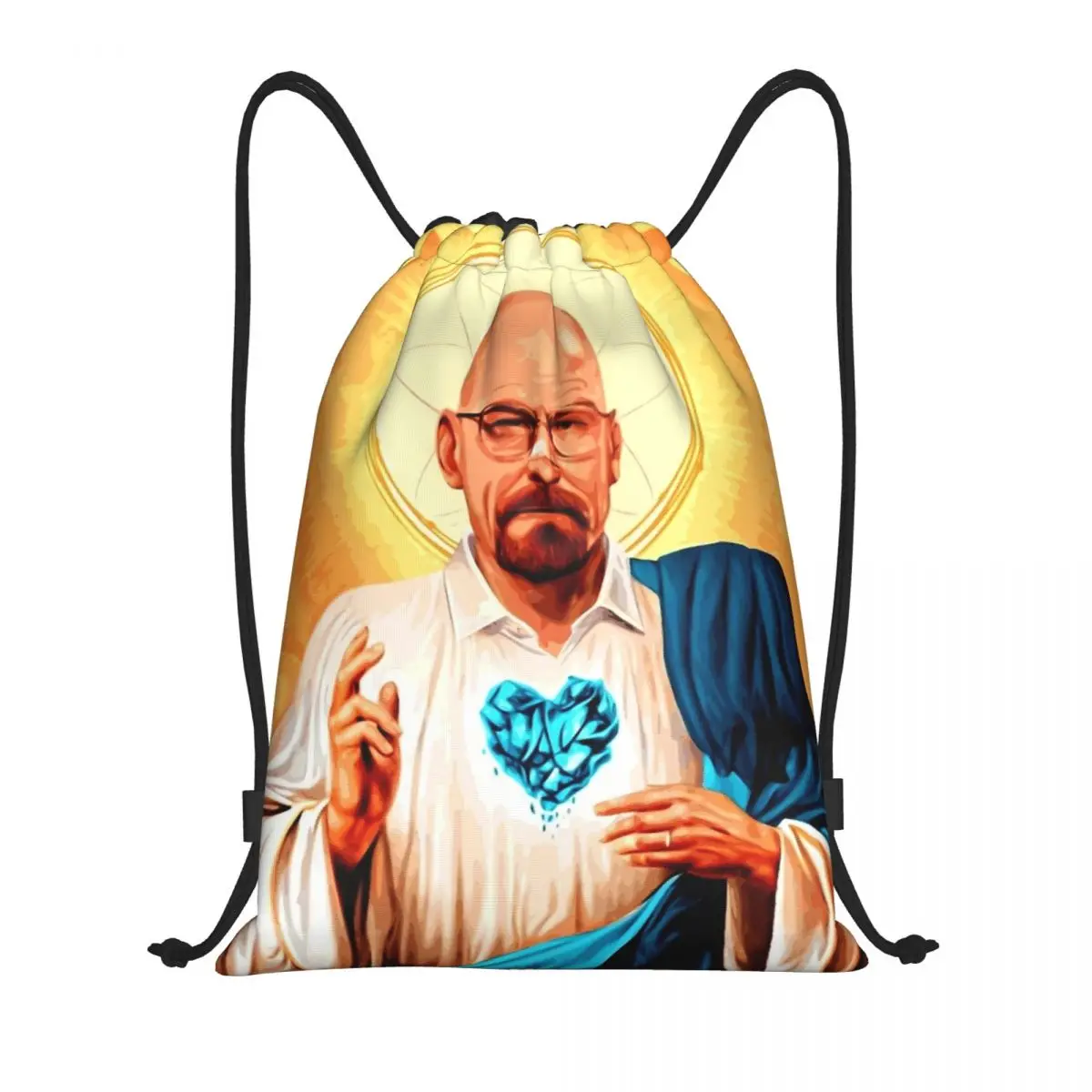 Walter White Breaking Bad Drawstring Backpack Sports Gym Bag String Sackpack for Running