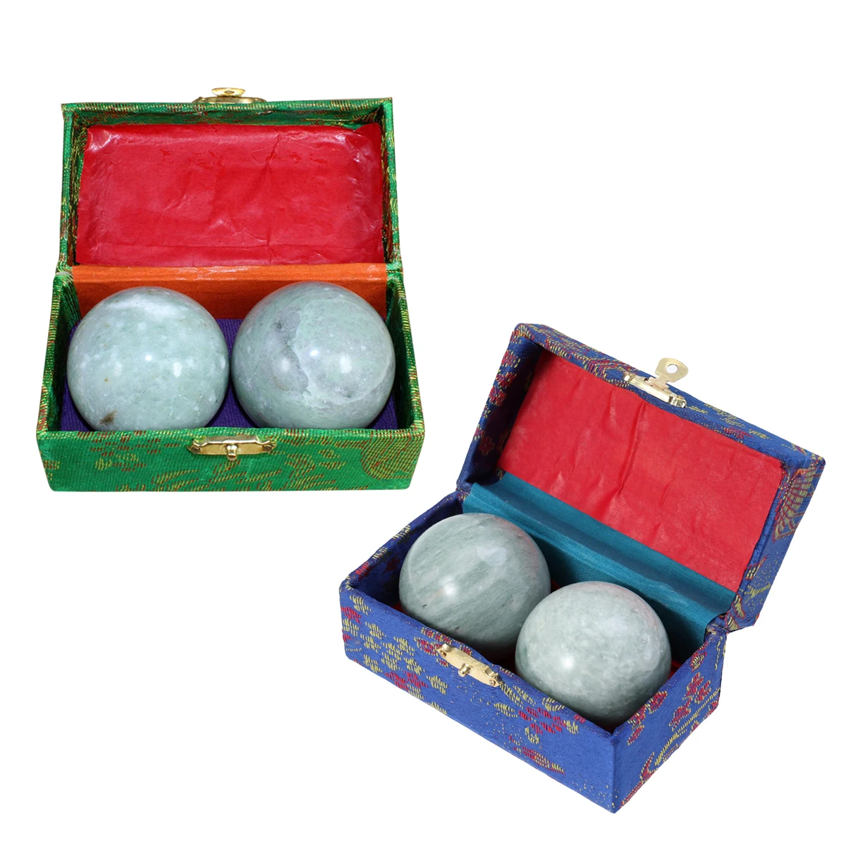 

2 Pcs Exercise Baoding Chinese Stress Marble Marble Massage Ball Stone Massage Ball Stone Health Care