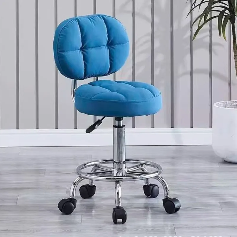 OMGD Bar Chair Back Chair For Beauty Salon Nail Salon Hairdresser Lift Rotary Roller Slide Bar Stool