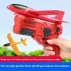 Permainan Luar Ruangan Anak-anak Glider Flight Flying Throw Foam Plane Shooting Gun, Mainan Peluncur Pesawat Ketapel untuk Anak-anak, Mainan Menembak 8 peluncur pesawat penjualan terbaik - №