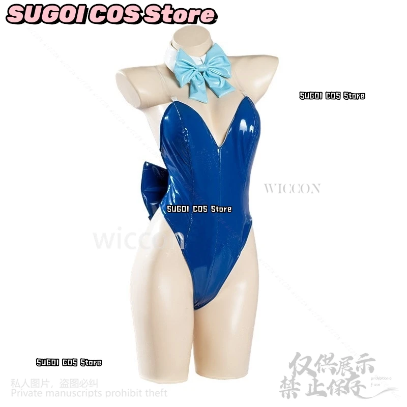 Gioco Blu Archivio Cosplay Asuma Toki Anime Costume Y2K Blu Sexy Jirai Kei Bunny Girls Tuta Orecchie di Coniglio Parrucche Cos Travestimento