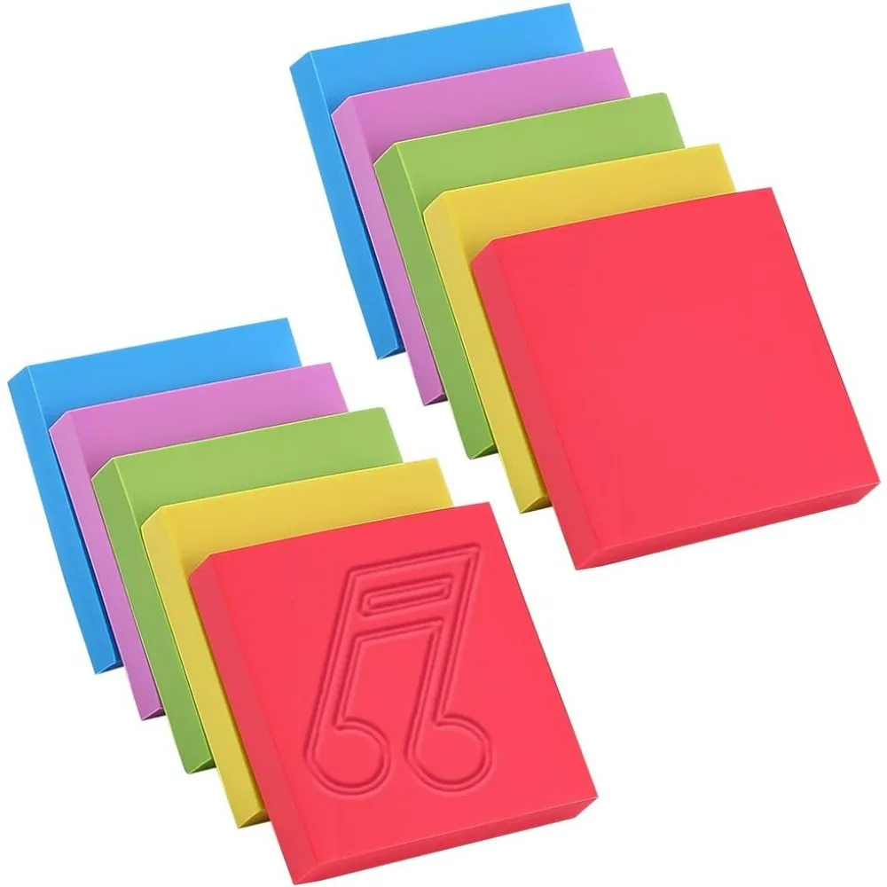 Bloques de tallado de goma, 10 Uds., 5 colores, bloques cuadrados de linóleo, sellos de goma coloridos para grabado, sellos, artesanías de goma suave