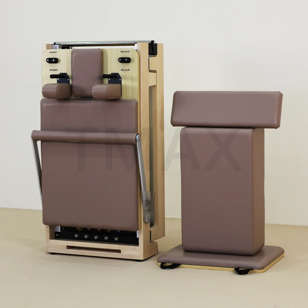 

Maple Wood Yoga Training Home Wooden Folding Bed Pilates Reformer Sell Home Fitness Wood Reformers Pilates