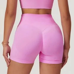 Pantaloncini da Yoga senza cuciture da donna pantaloncini da allenamento a vita alta pantaloncini sportivi da Yoga per il Fitness pantaloncini sportivi da corsa da palestra per Yoga femminile