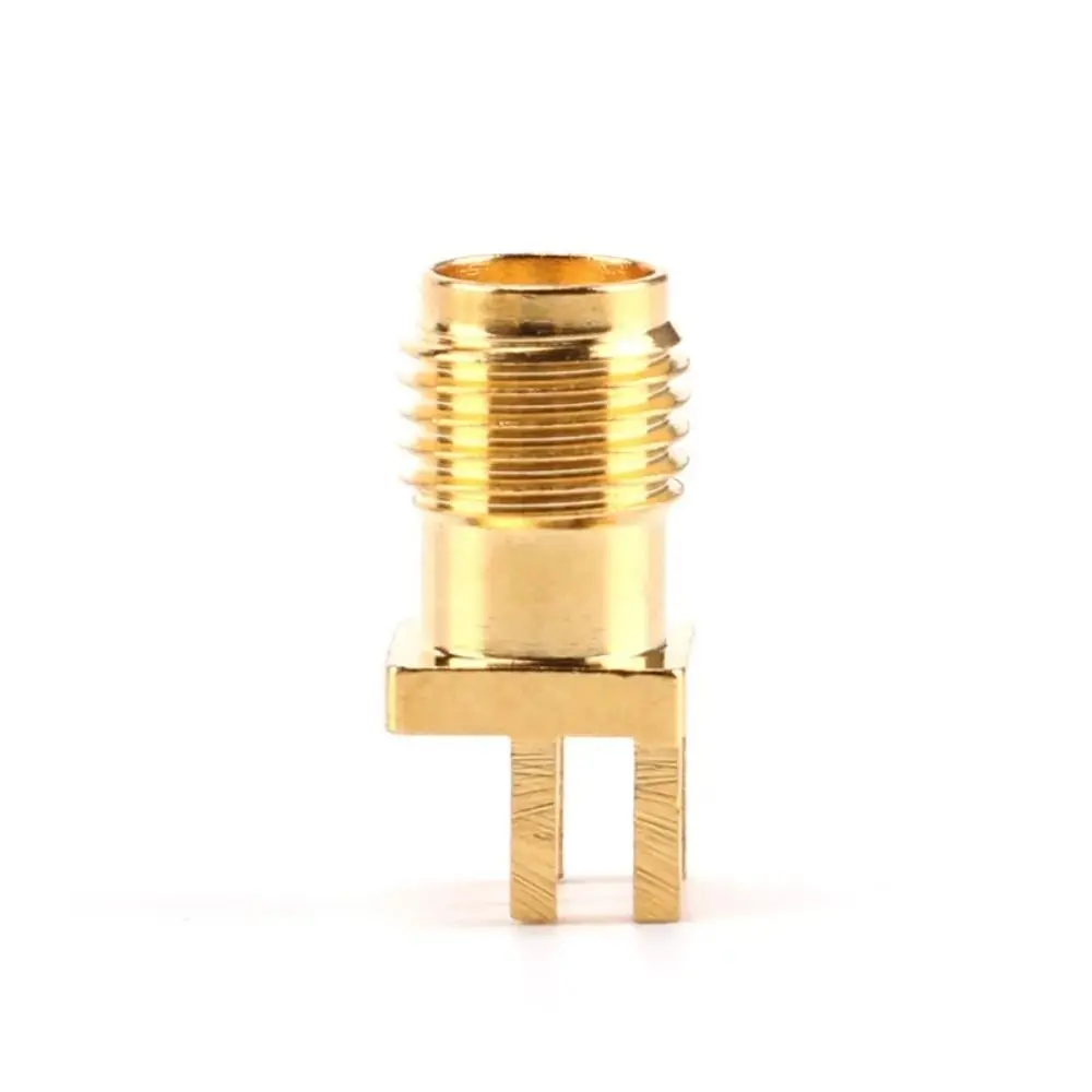 SMA Female Jack Connector 1.6mm Solder Edge Gold Plated Straight Mount SMA Female Plug Socket RF Connectors Receptacle Solder