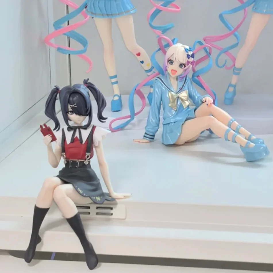 14 سنتيمتر أنيمي المحتاجة فتاة جرعة زائدة مقعد صغير سلسلة الشكل KAnge يجلس الرسوم المتحركة لعبة مجسمة هدية جمع الديكور الحلي