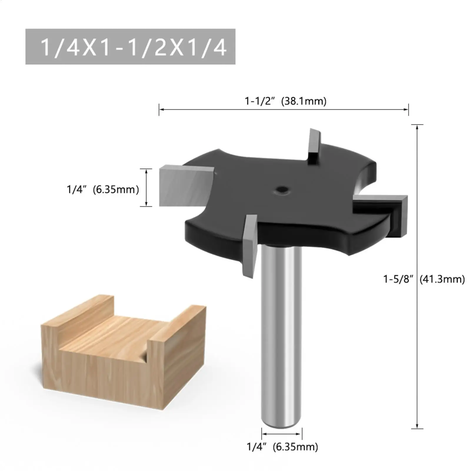 Flattening Router Bit 1/4 Inch Shank Wood Milling Cutter 4 Flutes Wood Planing Bit For Spoilboard Surfacing Cutting Slotting view 6
