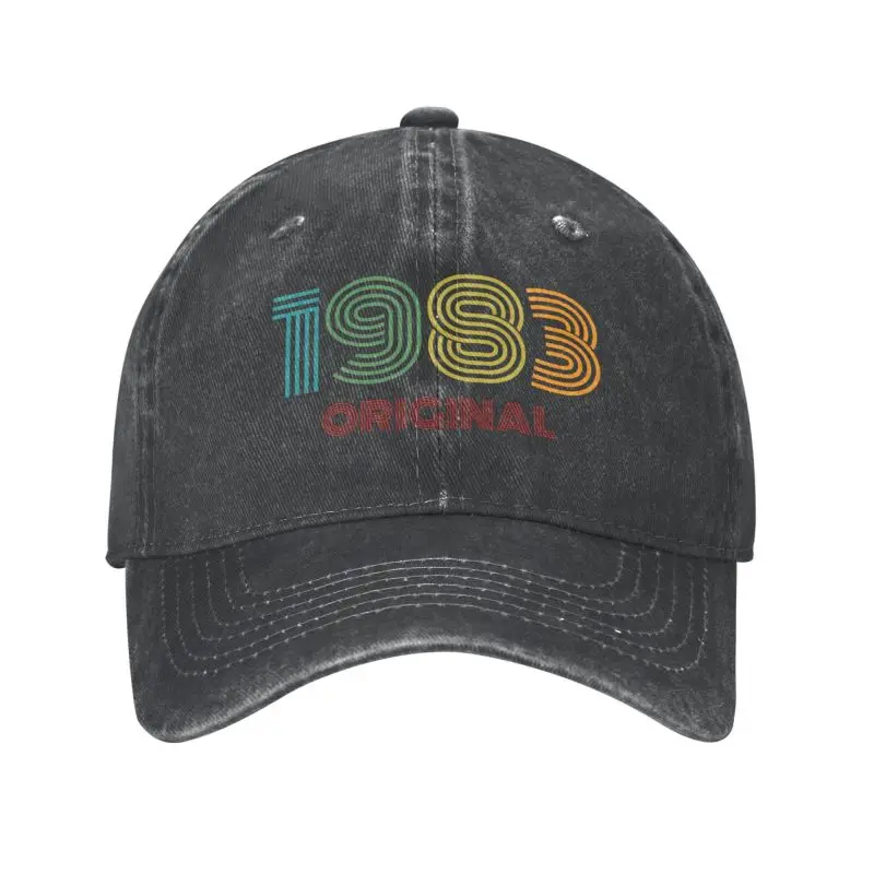 

Personalized Cotton Born In 1983 Original Vintage 80's Birthday Gifts Baseball Cap Women Men Breathable Dad Hat Sports