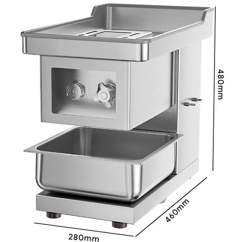 Novo modelo comercial cortador de carne de bancada corpo de aço inoxidável multi-função corte e trituração design destacável