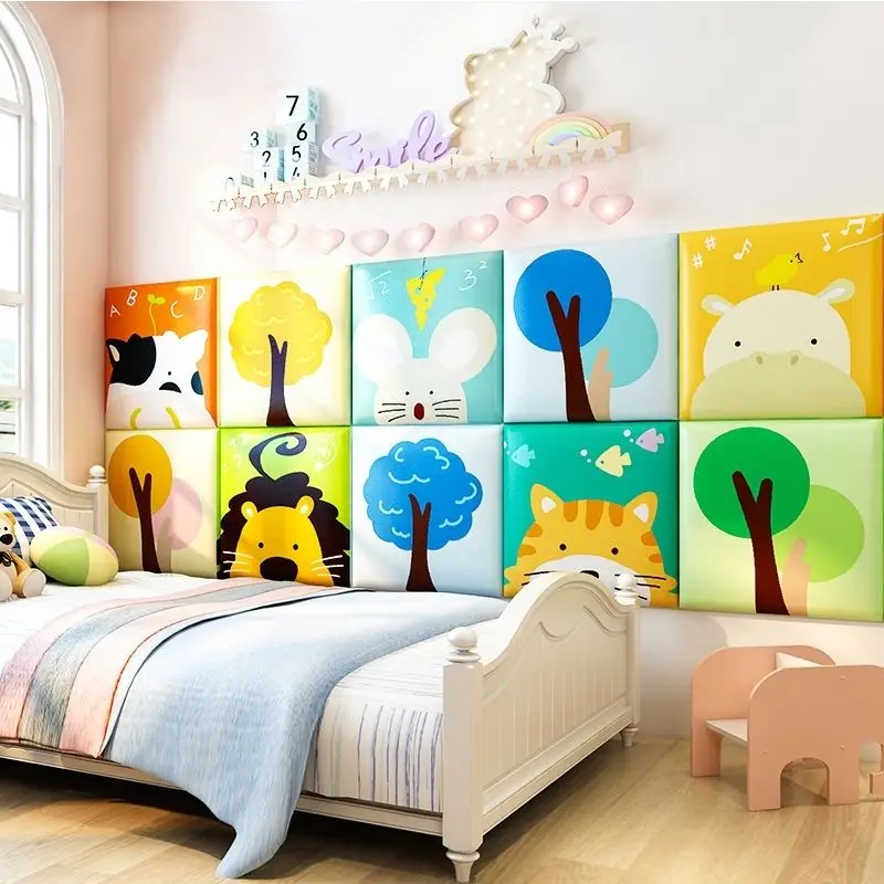 Bed Headboard Stickers Cartoon Wall Panels Cabecera De Cama 135 Adhesive Bed Head Tete De Lit Head Board Wallpaper