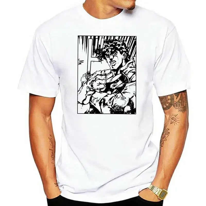 Printed Joseph Joestar T-Shirt for Men Bespoke Short Sleeve Premium Cotton Crew Neck Shirts