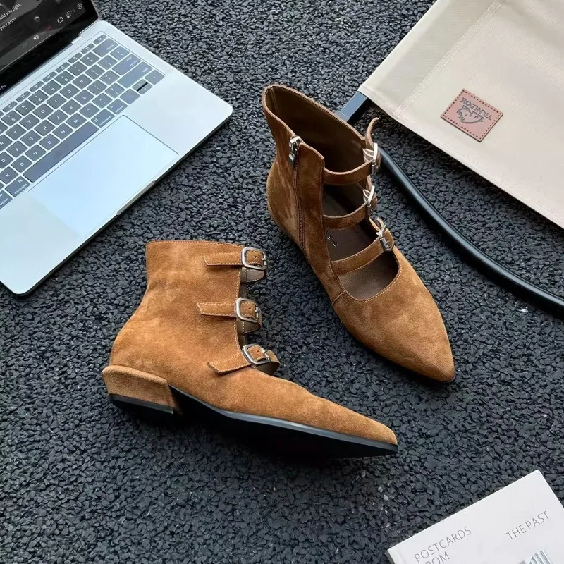 Fashion 2026 Summer New Pointed Toe Small Heel Cutout Versatile Women's Sandals image 3