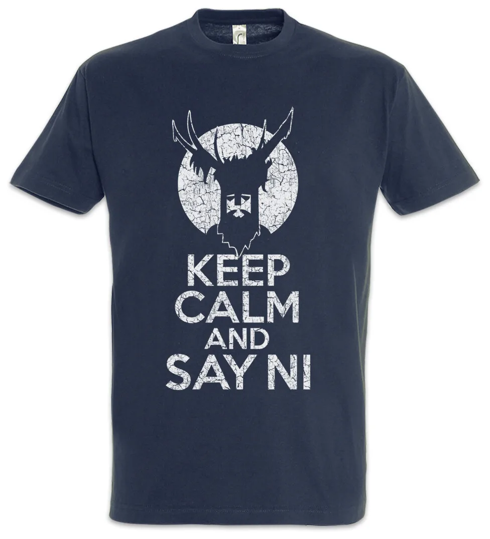 Camiseta Keep Calm And Say Ni de Monty Knights, divertida camiseta de Python y el Santo Grial