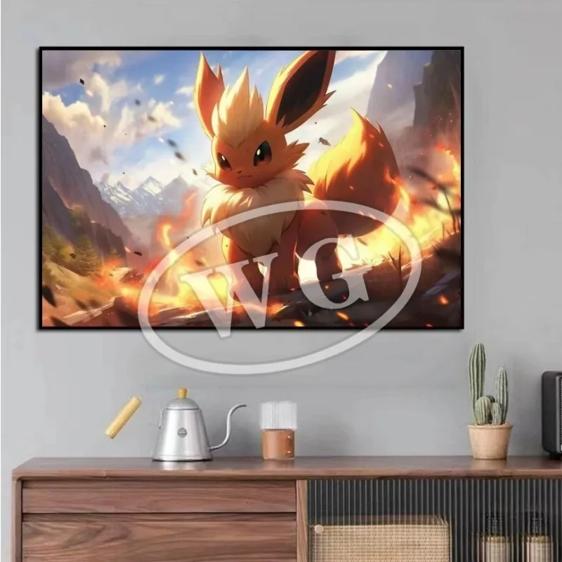 Canvas  Art  Walls  Painting  Pokemon  Poster Home Modern Living Room Hanging Kid   Action  Figures Cartoon Character Picture