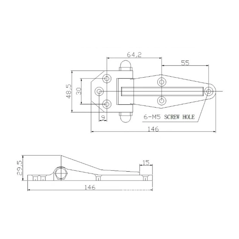 Y1UD 4 Inch Stainless Steel Oven Hinge Cold Storage Door Hinge Hardware Cabinet Industrial Hinge Freezer Door Hinge