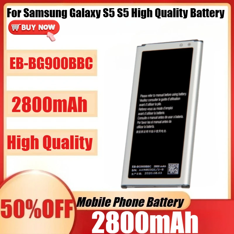 

New EB-BG900BBE EB-BG900BBC Battery 2800mAh for Samsung Galaxy S5 S5 High Quality Battery