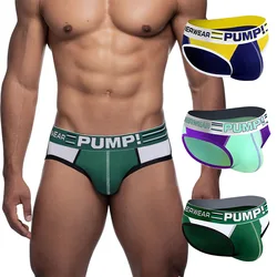 Hot selling pure cotton breathable men's briefs low waist comfortable underwear sports fashion trend men's style underpants