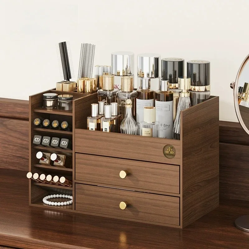 Cosmetic Storage Box Large Capacity Desktop Organizer Lipstick Skincare Holder for Vanity Table Home Decor