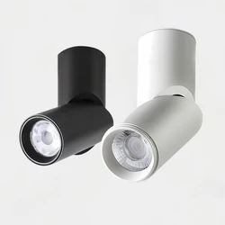Dimmable Rotatable COB LED Downlights 9W 12W 15W 20W 24W Cylindrical LED Ceiling Lamp AC85-265V LED Spot Lights Indoor Lighting