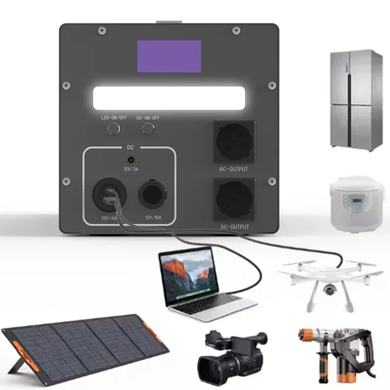 

1500 Cycles Solar Generator Energy Products Power Station 1.5kw 2kw Lifepo4 Battery Box Outdoor Power Supply