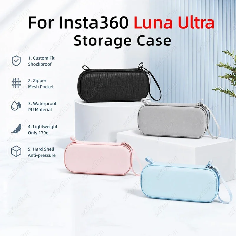 Wasserdichte Stoßfeste PU-Tragetasche für Insta360 Luna Ultra Handheld Gimbal Kamera Zubehör