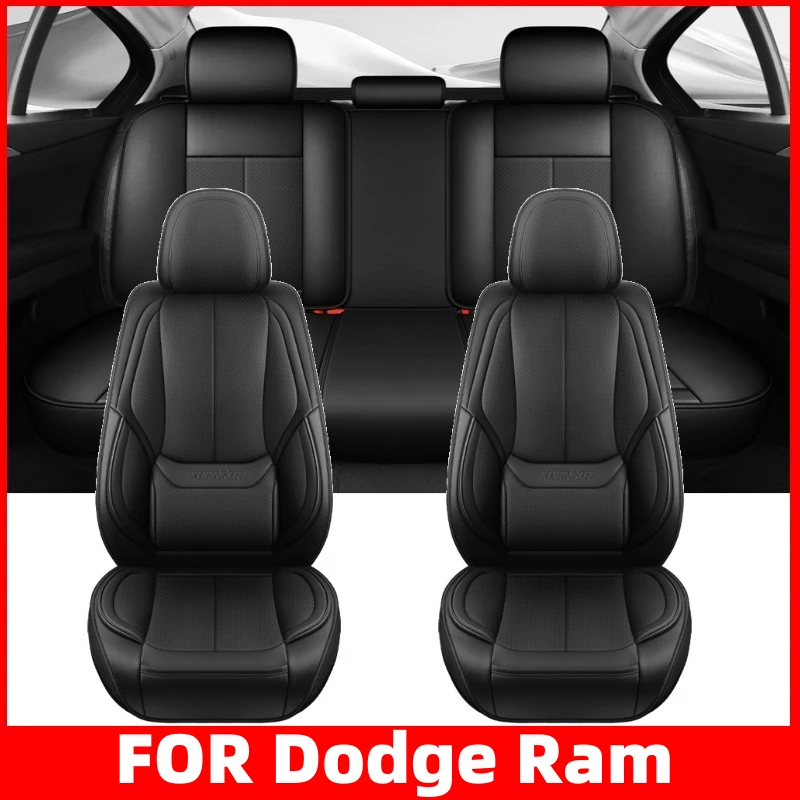 VOOR Dodge Ram Autostoelhoes waterdicht kunstleer comfortabele taille en slijtvaste volledige omslag 5-zitshoes