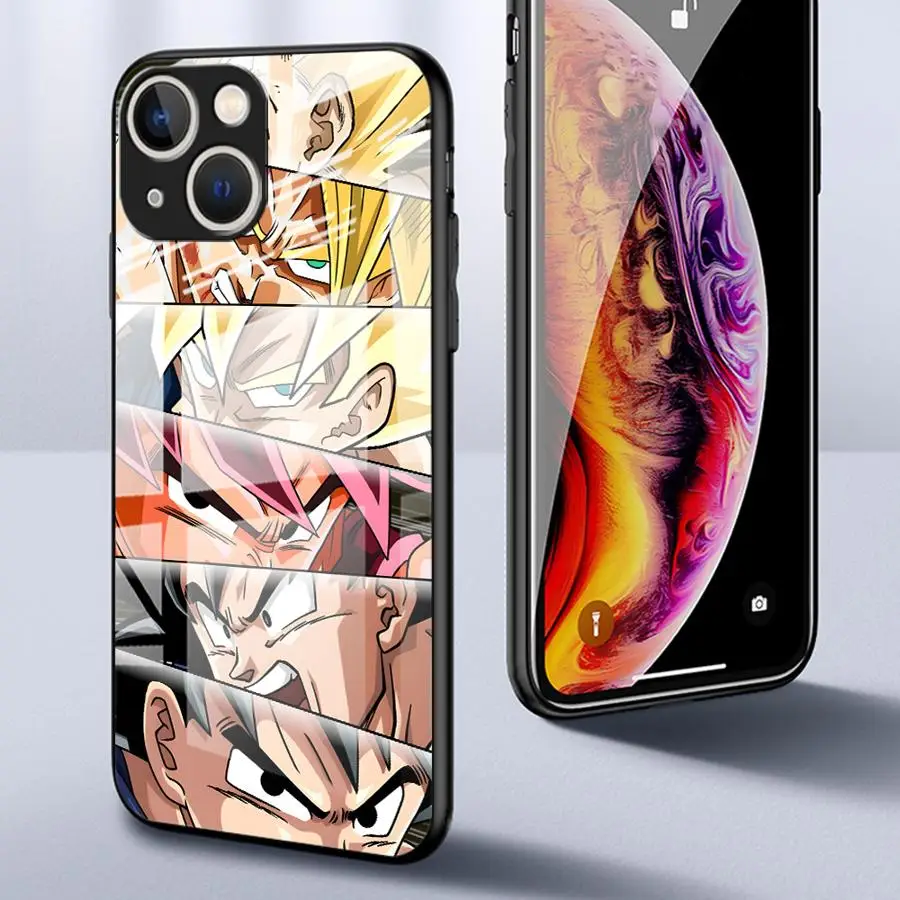 D-ragonS B-allS Goku Art Case for iPhone 17 Pro Max Air 15 Plus 14 11 16 12 8 13 XR Glass Phone Cover  view 5