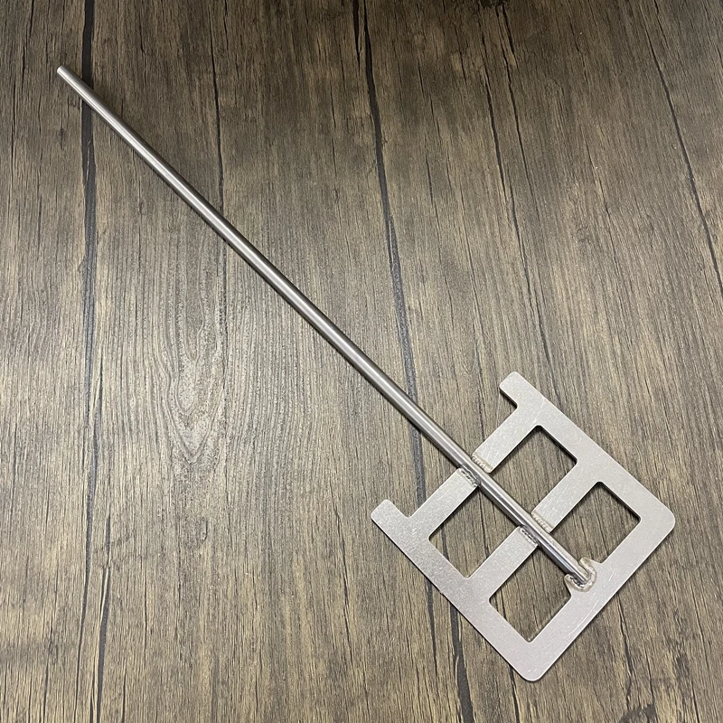 1pc Lab Dispersion Anchor Paddle 304 Stainless Steel Stirring Blade with Leaf-width 40mm to 120mm Square Stir Paddle with Rod