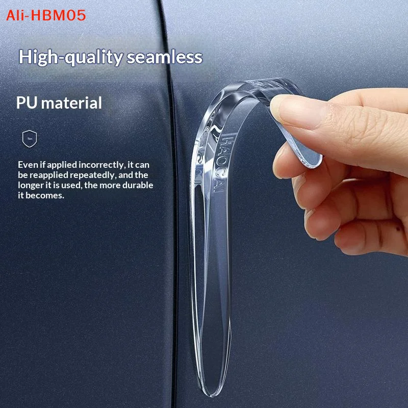 (HB05)2/4Pc Car Door Anti-collision Strip Mirror Border Collision Scraping Corner Guard Silicone Protective Anti-scratch Sticker