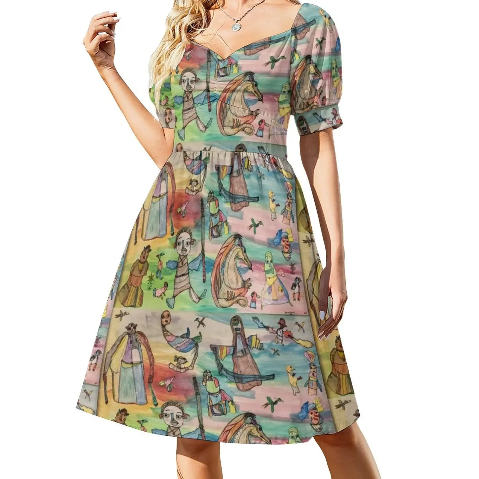 

Mid Air by Marquise R. and Dolores the Artist Short-Sleeved Dress clothes for woman luxury evening dress woman for wedding