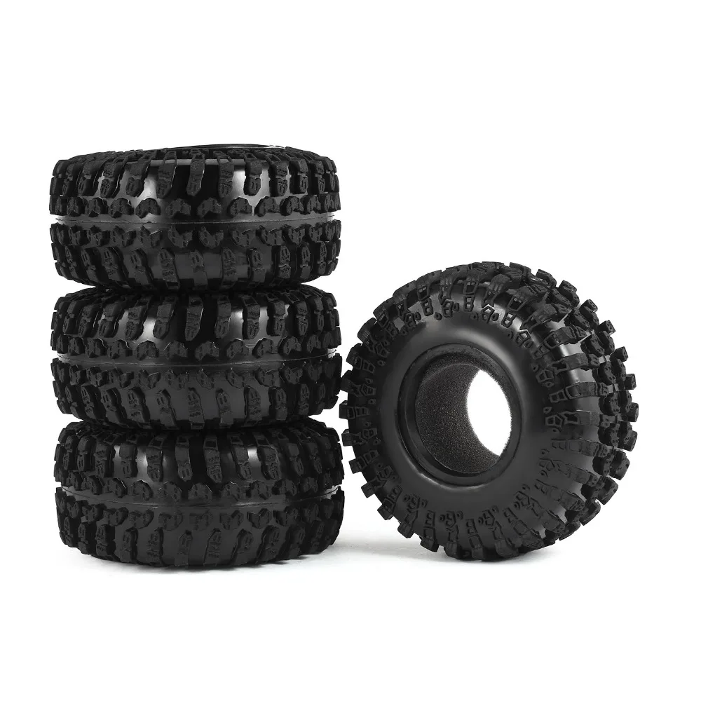 4pcs 2.2 Inch Tires 130*54mm Wheel Rubber Tire Tyre Set for 1/10 Axial SCX10 TRX4 RC4WD Redcat 90056 90045 RC Rock Crawler Truck