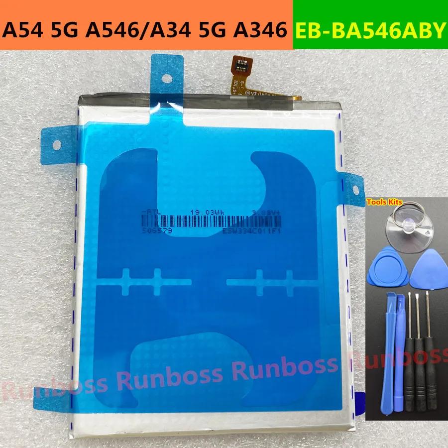 New 4905mAh/5000mAh EB-BA546ABY Mobile Phone Battery For Samsung Galaxy A54 5G A546/Galaxy A34 5G A346 Batteries