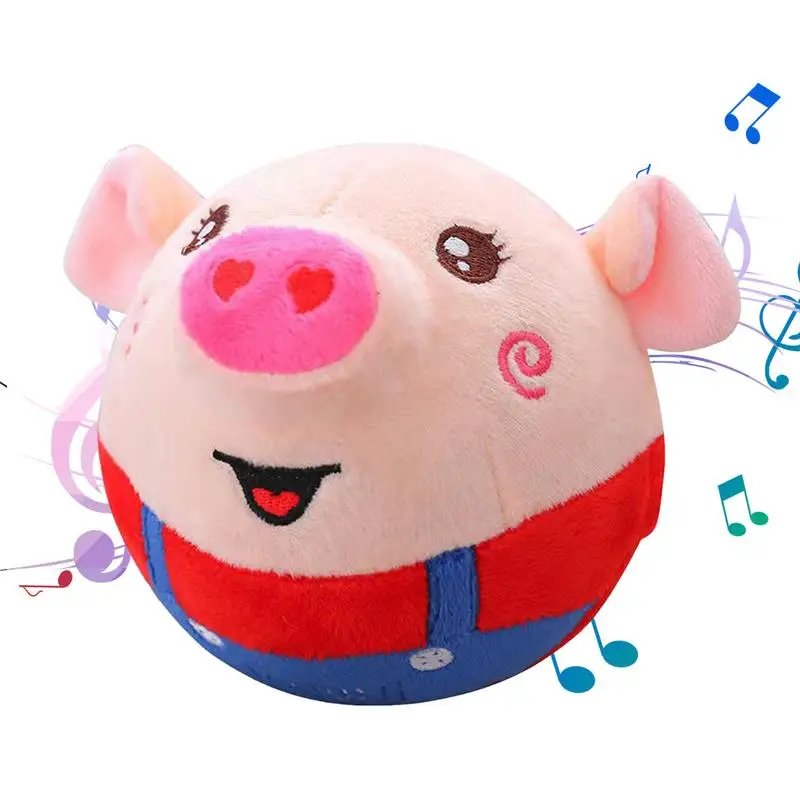 Pet Bouncing Jump Doll Kids Toys Funny Talking Animal Doll Cat Dog Toys Singing Bouncing Pig Electric Plush Toy Children Gifts