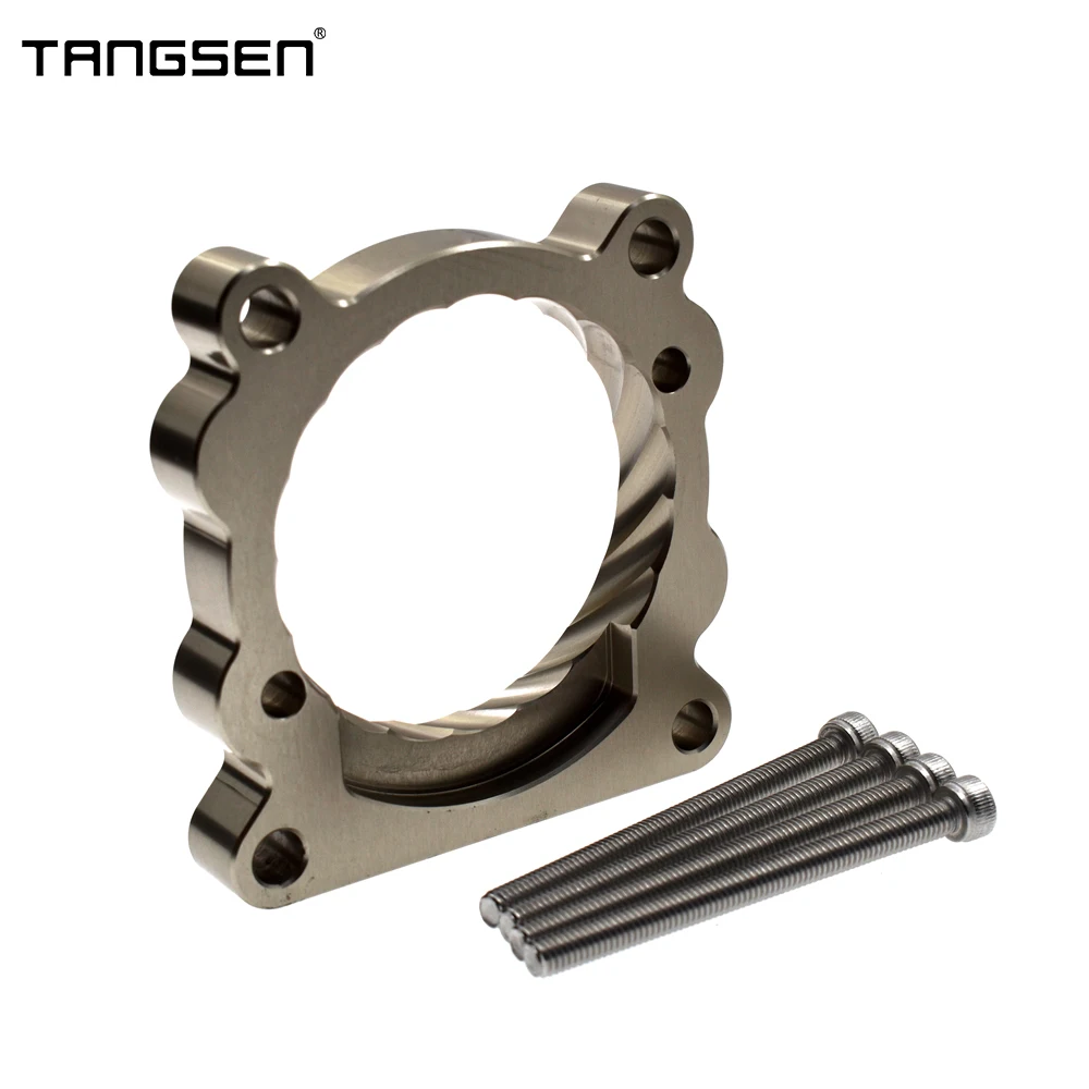 Throttle Body Spacer For Nissan Patrol Y61 4.8L 4800 MT TB48DE Engine Al Alloy Vortex Intake Gasket Spiral Gaskets Accessories