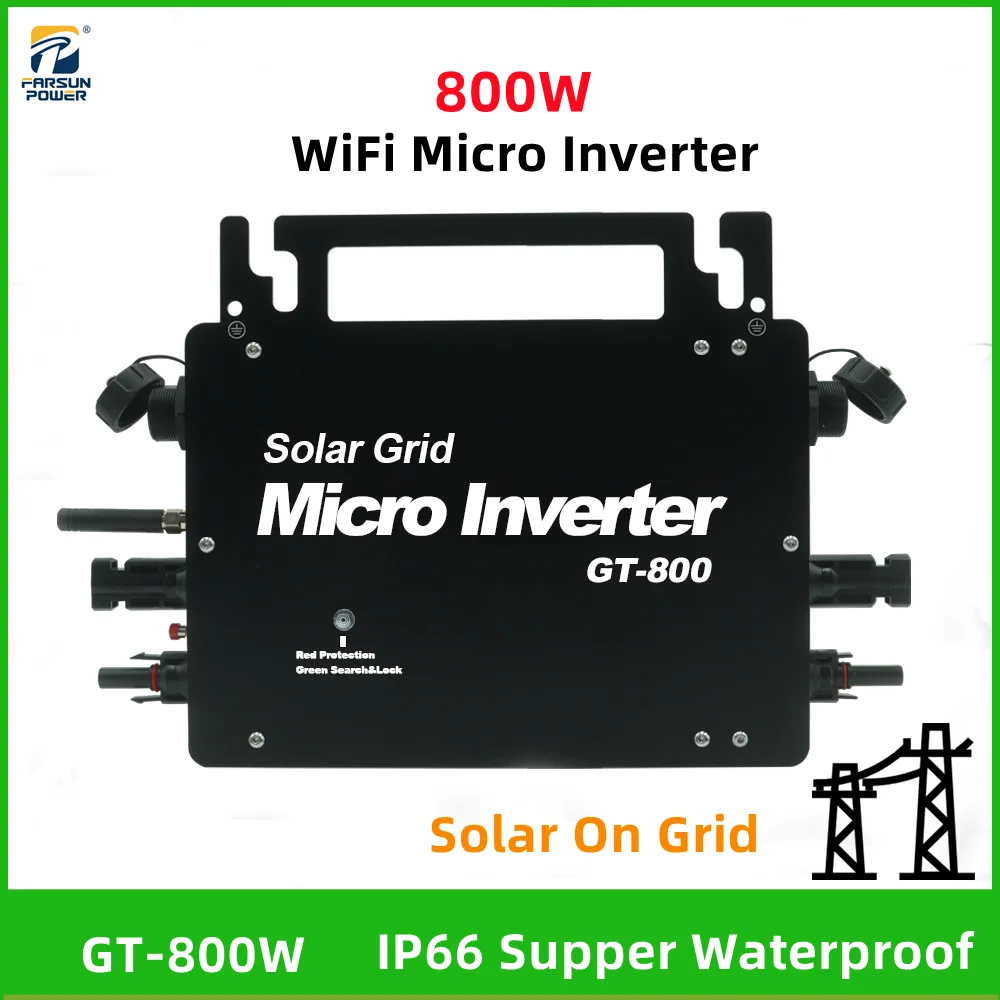 Imagem -02 - Inversor Gt-micro Grid Mppt 800w Wi-fi Monitor Remoto Ip66 Impermeável dc 1850v a ac 230v 5060hz Conversor Solar pv