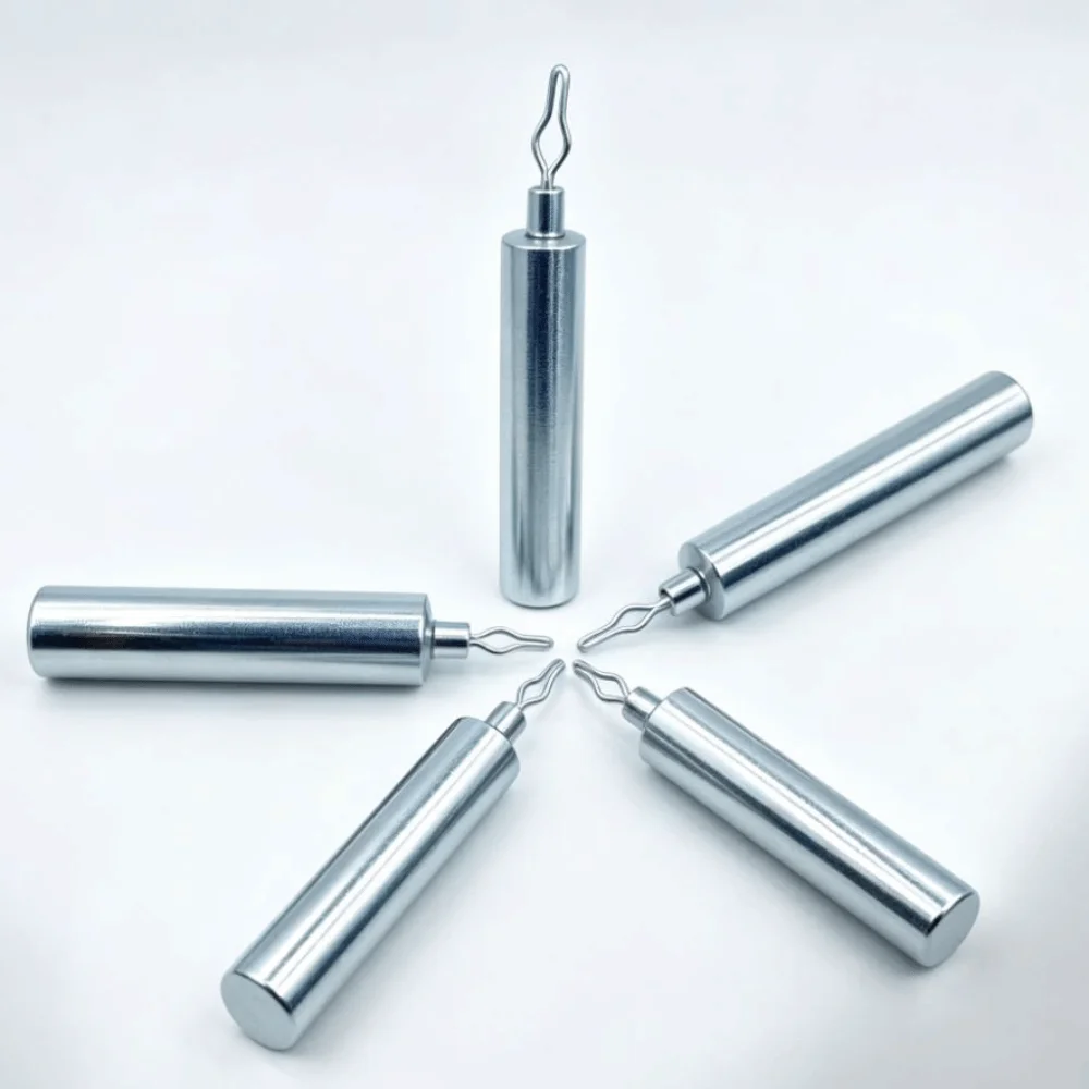 Anti-Hanging Drop Shot Fishing Sinker Rotating Splayed Ring Slide Fishing Lead Drop Shot Weights Inverted Column Shaped