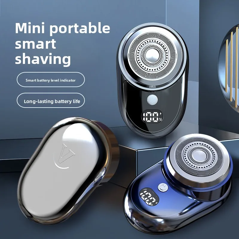 

USB Rechargeable Mini Electric Shaver for Men Portable Travel Hair Trimmer with Brushless Motor