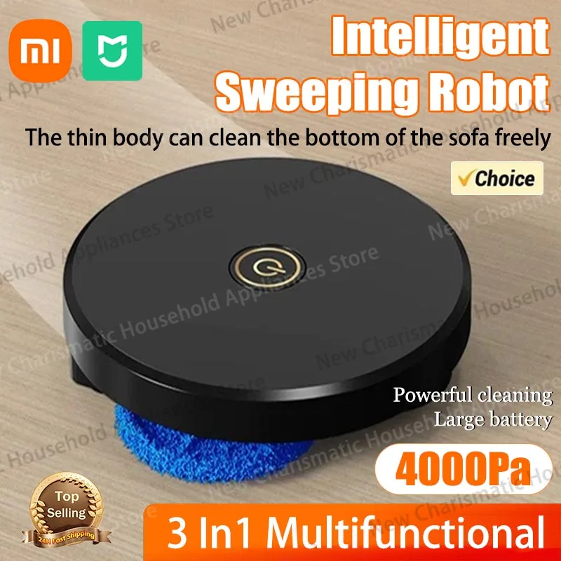 Xiaomi Smart Sweeping Robot 4000Pa Double-turn Silent Vacuum Cleaner USB charge Sweep Mop Brush Multifunction Home Clean Machine