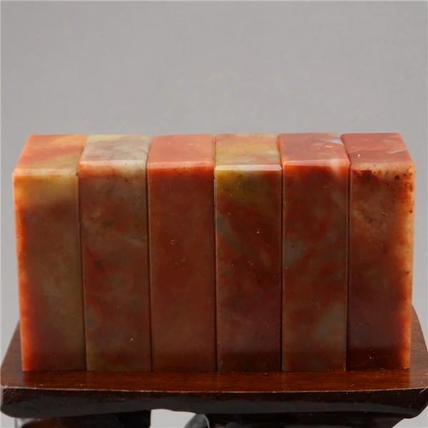 Uncarved,Rectangle Natural Traditional Chinese Stamp for Painting Calligraphy Shoushan Stone Cuting Materials 1.5*3cm