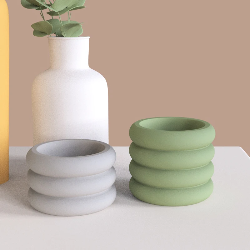 

Concrete Flowerpot Silicone mold Cement Creative Design of Plant pot Mold Silicone mold gardening Tools making concrete pot