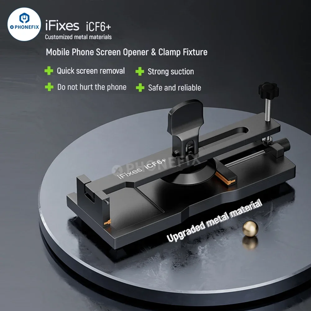 iFixes iCF6 Plus Mobile Phone Screen Open Fixture with Strong Sucktion Cup Portable Adjustable LCD Display Removal Clamp