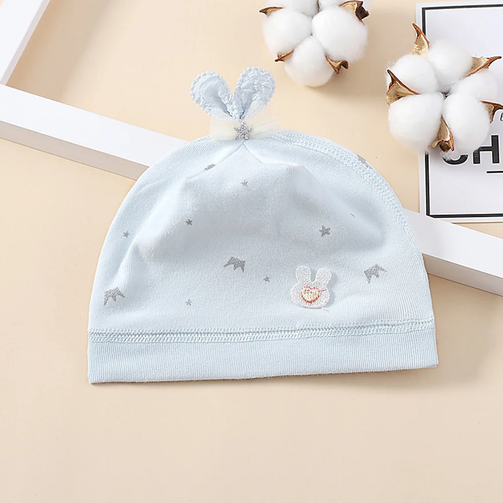 Baby Girl Bonnet Hat Cotton Thin Type Spring Summer Newborn Caps 0-3Months Outdoor Hospital Boy Hat